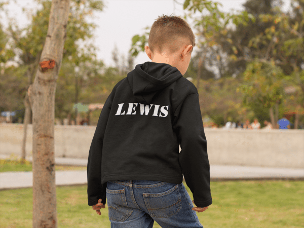 Kids Back English Name Hoodie